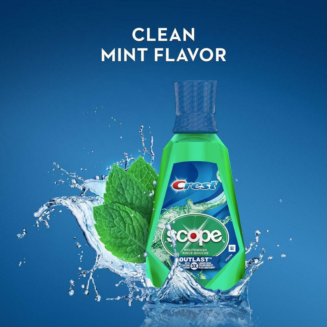 Ополіскувач Crest Scope Outlast Mouthwash, (1л)