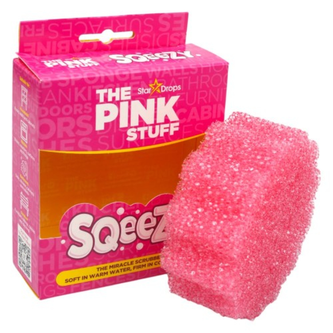 Губка для прибирання універсальна скрубер The Pink Stuff Sqeezy Miracle Scrubber 1 шт