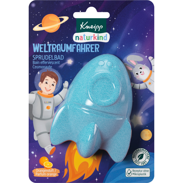 Добавка для ванни, бомбочка Kneipp Naturkind Kinder Badezusatz Weltraumfahrer Sprudelbad, 1 шт