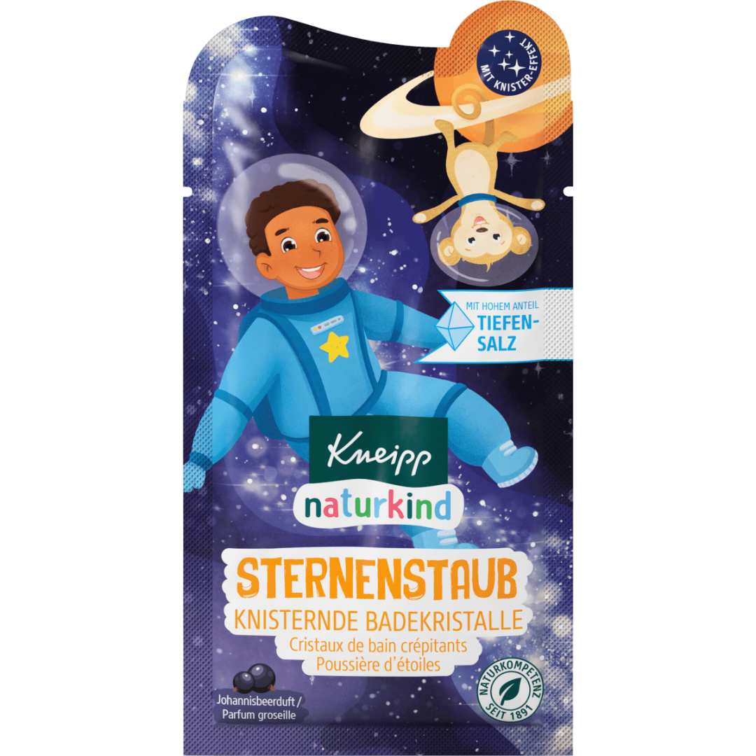 Сіль для ванни Kneipp Naturkind Kinder Badezusatz Knisternde Badekristalle Sternenstaub, 60 г