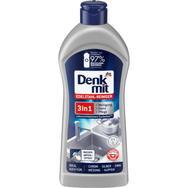 Крем для чищення Denkmit "Edelstahl-reiniger" для нержавіючої поверхні, 300 мл