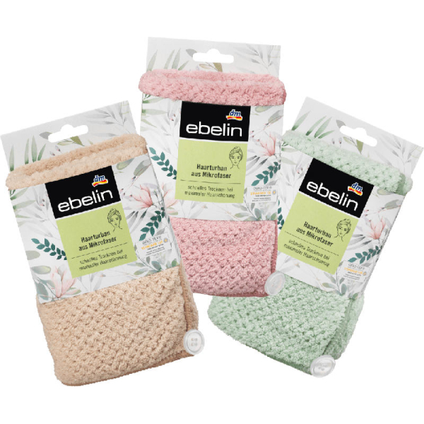 Ebelin тюрбан для волосся з мікрофібри