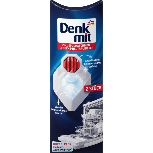 Освіжувач для посудомийної машини Denkmit Spülmaschinen-Deo 2in1 Geruchs-Neutralisierer, 2 шт