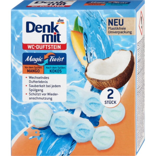 Підвісний блок для унітазу DenkMit Magic Twist 2 шт