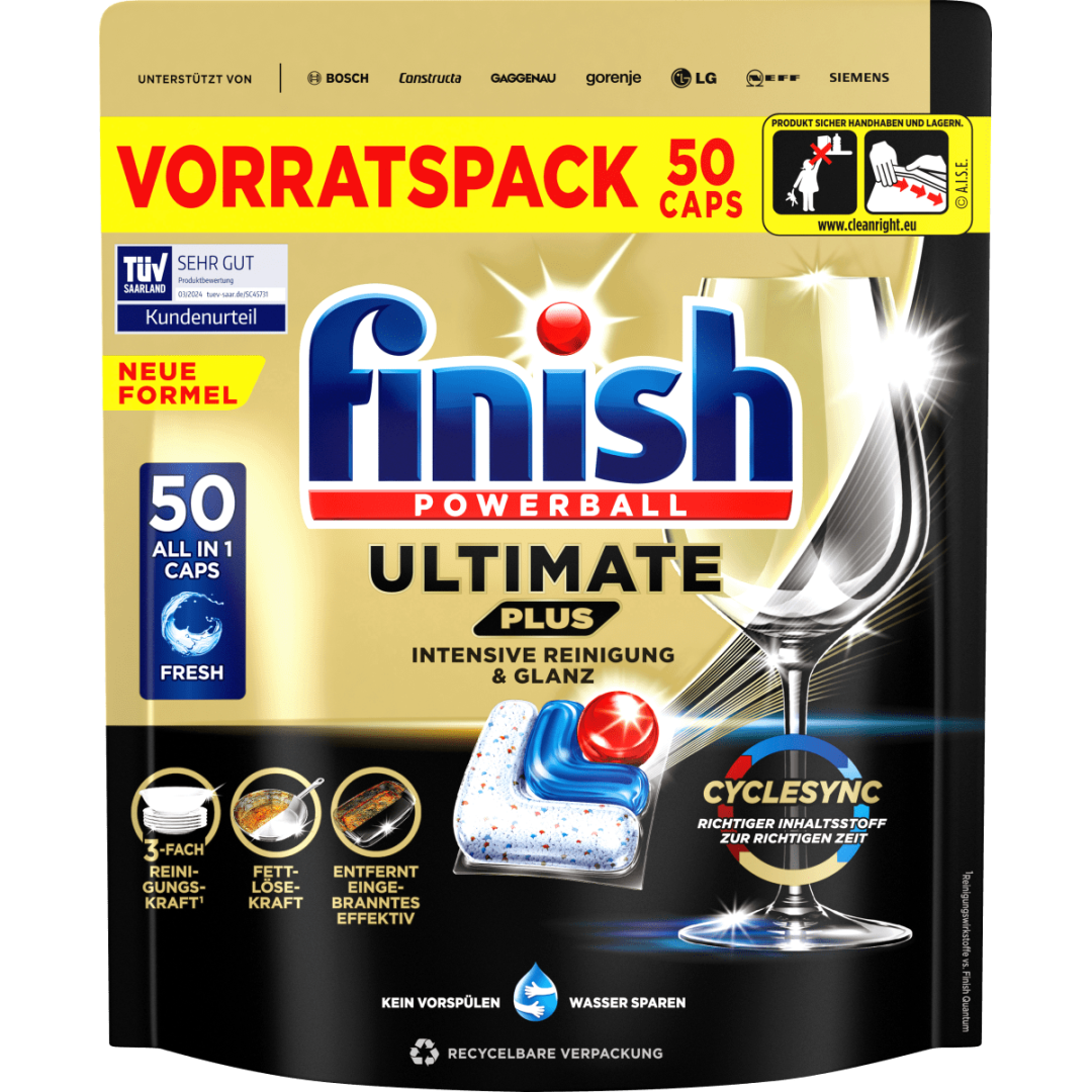 Капсули для посудомийки Finish Ultimate Plus, 50 шт.