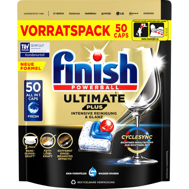Капсули для посудомийки Finish Ultimate Plus, 50 шт.