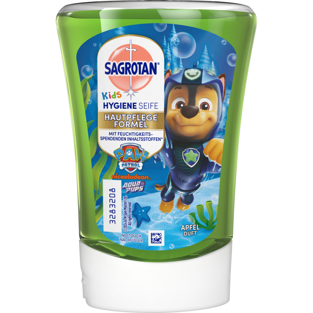 ЗАПАСКА ГОНЩИК Sagrotan мило дитяче No-Touch Kids, яблуко, 250 мл