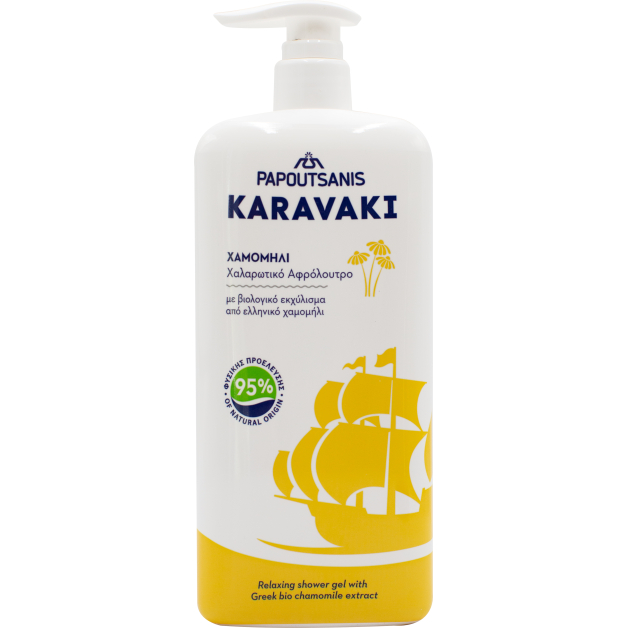 Гель для душу-піна для ванни Papoutsanis Karavaki Chamomile Ромашка 750 мл