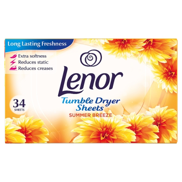 Серветки для сушильної машини Lenor Summer Breeze, 34 шт