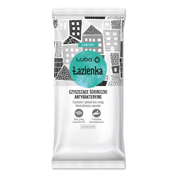 Вологі серветки для миття ванної кімнати Luba Comfort XXL, 32 шт