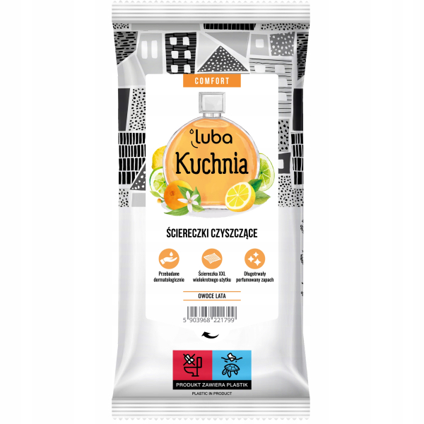 Серветки для чищення кухні цитрус Luba Comfort, 32 шт