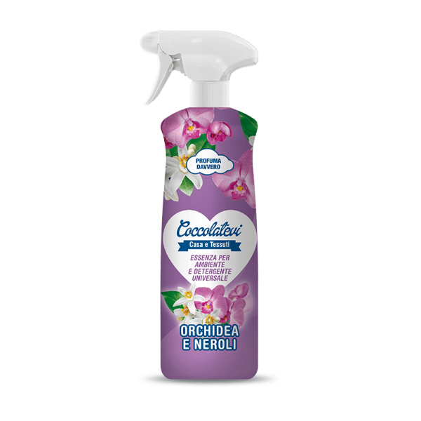 Нейтралізатор запахів для текстилю та м'яких меблів Coccolatevi Essenza Orchid & Neroli, 750 мл