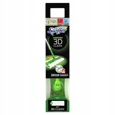 Швабра Swiffer 3D Dust Catcher Mop Starter Kit 4 сухі 3D серветки 2 вологі серветки