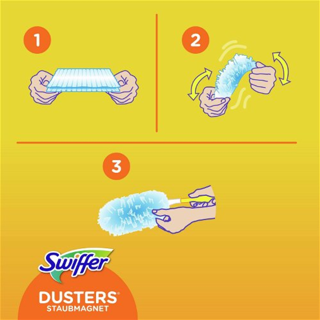 Набір магнит для пилу піпідастр Swiffer Duster KIT ручка + 4 запаски