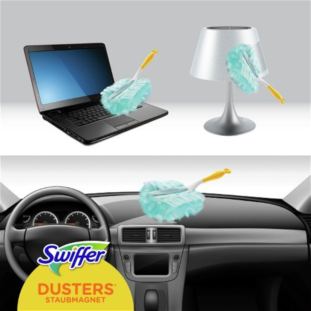 Набір магнит для пилу піпідастр Swiffer Duster KIT ручка + 4 запаски