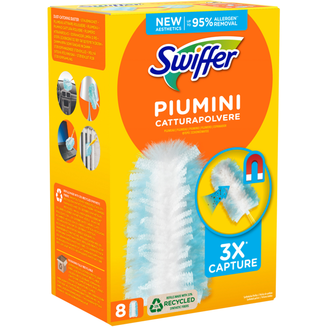 Запаски до піпідастру Swiffer Duster 8 шт Італія