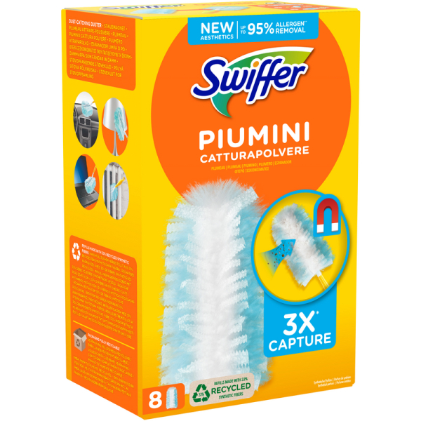 Запаски до піпідастру Swiffer Duster 8 шт Італія