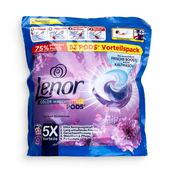 Капсули для прання All in 1 Lenor  Pods Color Amethyst, 53 прання, 1 кг