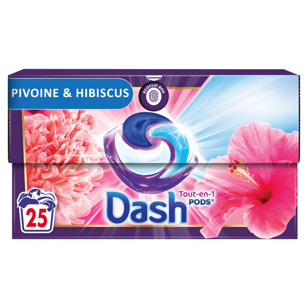 Капсули для прання DASH SALVA COLORE Півонія та Гібіскус 25 шт