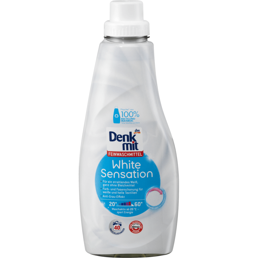 Гель для прання білих речей Denkmit White Sensation (40 прань), 1 л 