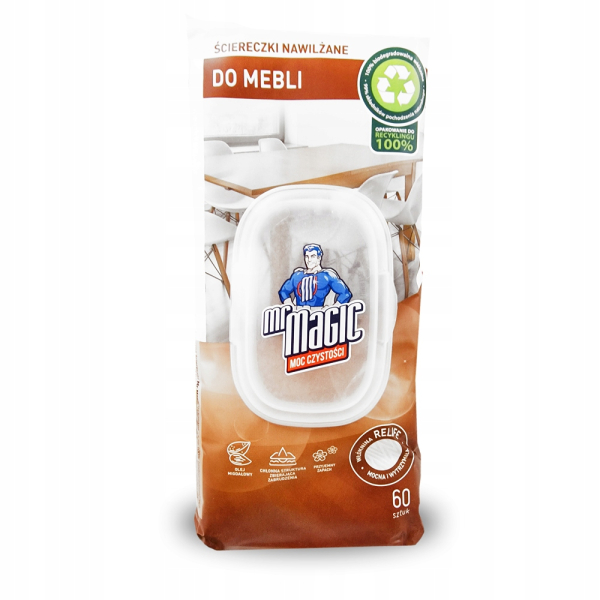 MrMagic вологі серветки для меблів 60шт