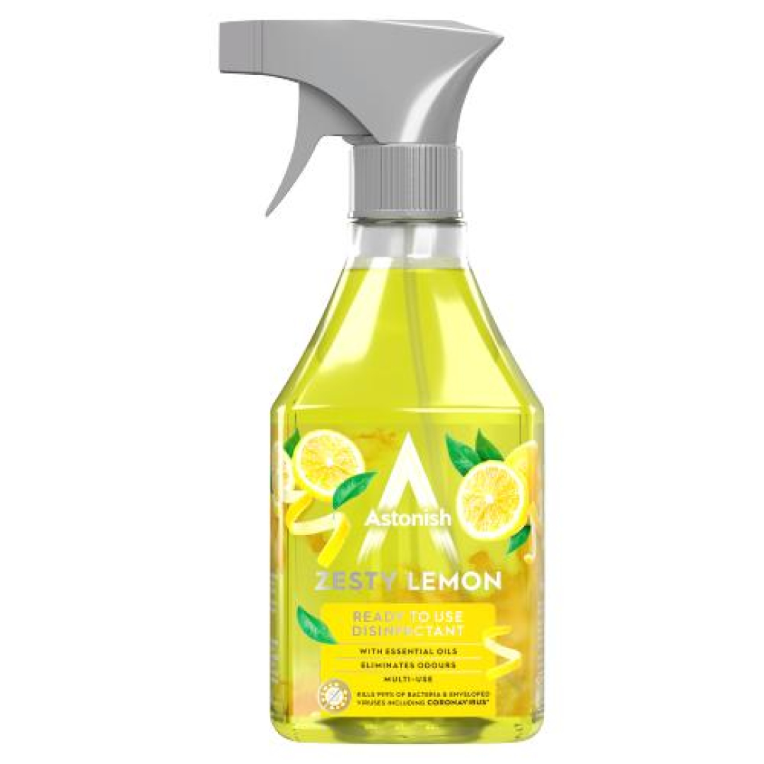 Дезінфікуючий очищувач без хлору Astonish Лимонний Вибух, 550 мл