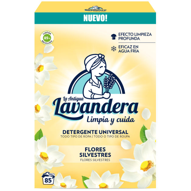 Пральний порошок Lavandera Universal white flowers, 4.675 кг (85 прань)