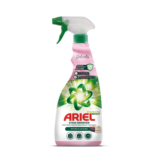 Спрей плямовивідник для делікатних тканин Ariel White & Color Delicat, 750 мл