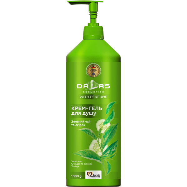 DALAS крем-гель для душу "Зелений чай та огірок" 500г 