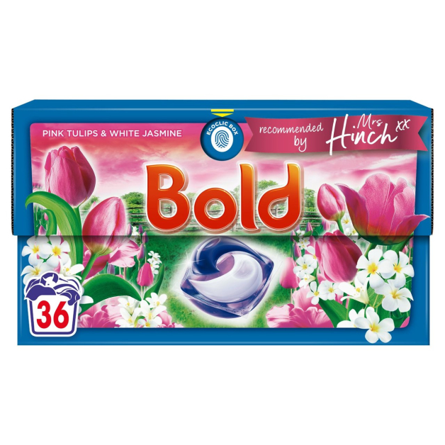 Капсули для прання Bold 3 в 1 тюльпани та жасмін All-in-1 Pink Tulips & White Jasmine 36 шт