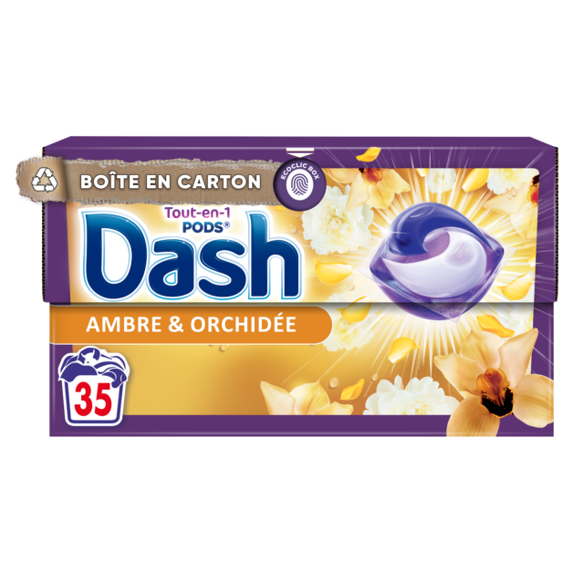 Капсули для прання Dash 5в1 Амбра та орхідея, 35 шт