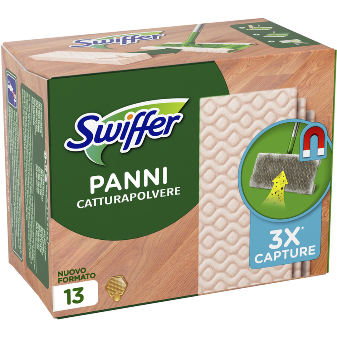 Змінні серветки для швабри Swiffer Panni CATTURAPOLVERE 21X26 см, 13 шт