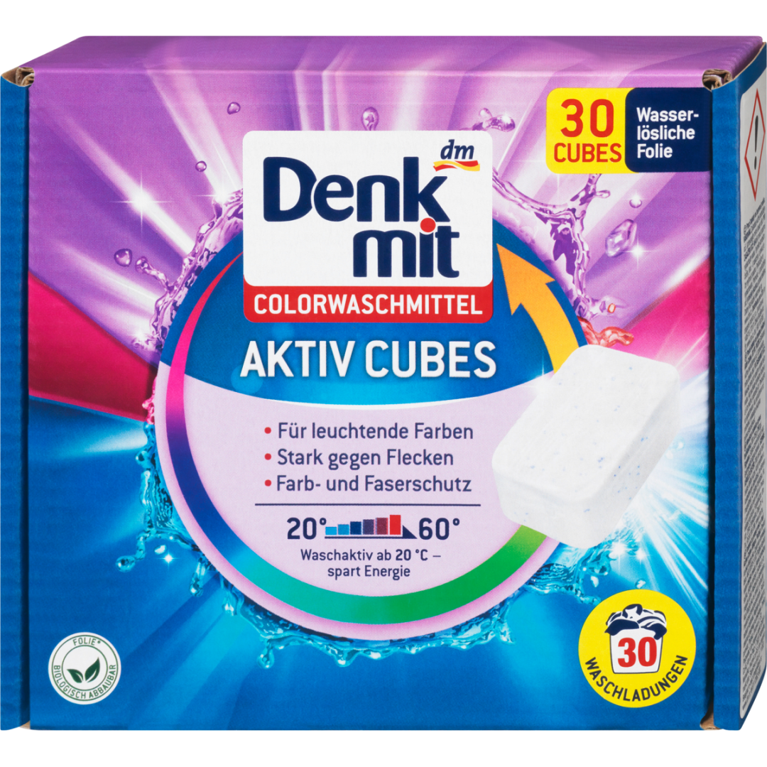 Таблетки для прання Denkmit Colorwaschmittel Cubes, 30 шт