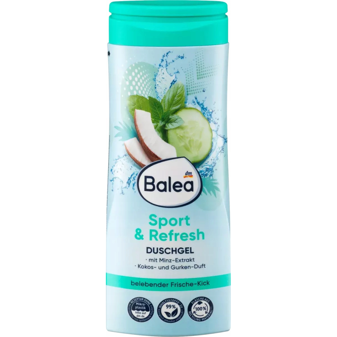 Зволожувальний гель для душу Balea Sport & Refresh, 300 мл