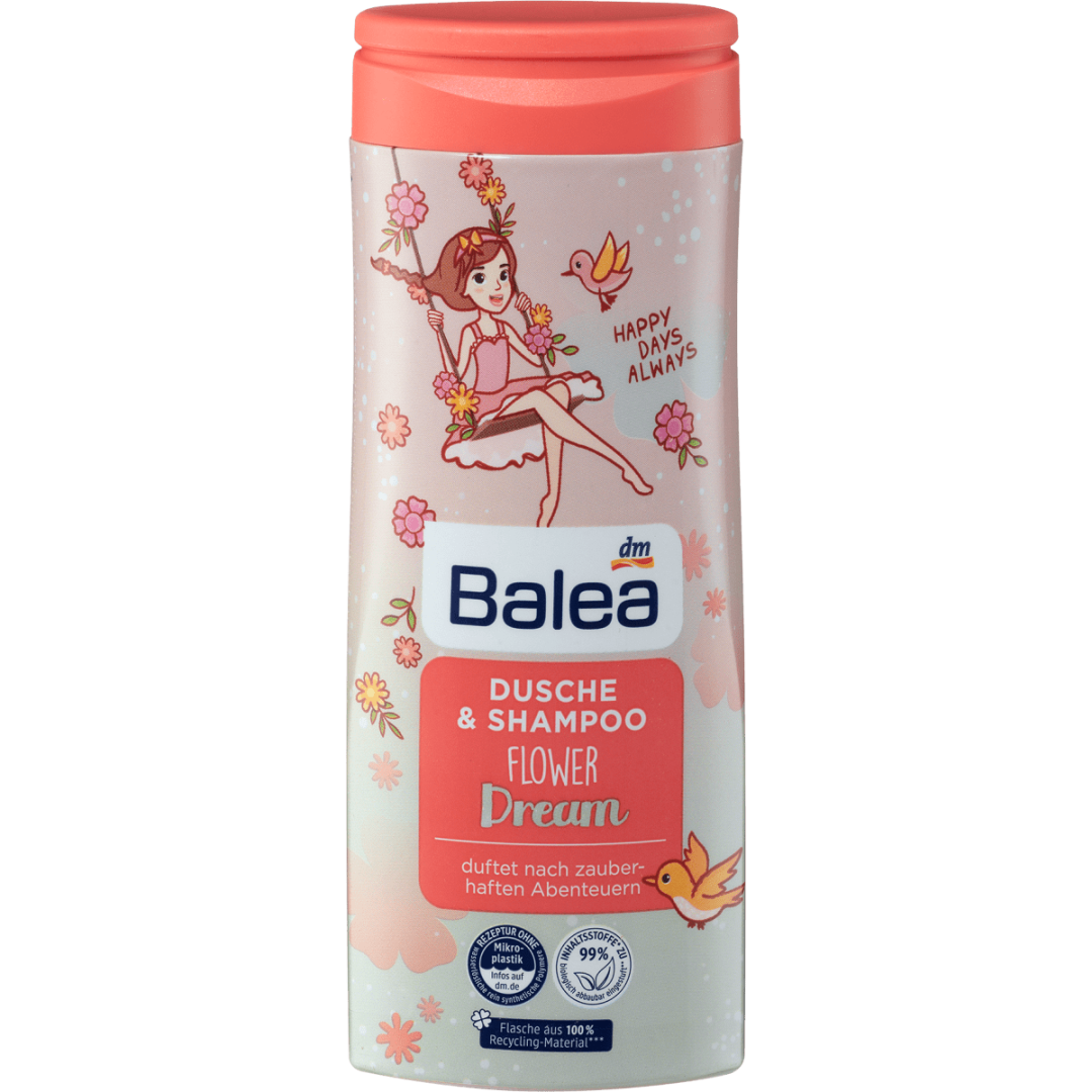 Дитячий гель для душу + шампунь Balea Flower Dream, 300 мл