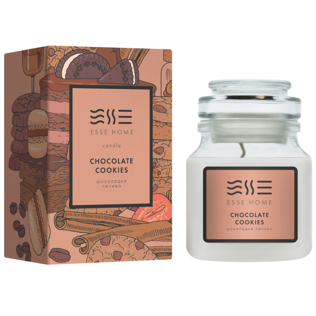 Арома-свічка ESSE Home шоколад та печіво Chocolate cookies 100 г