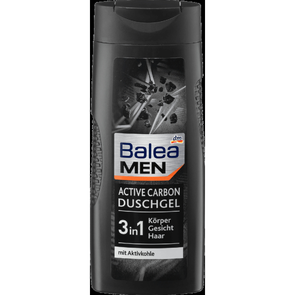 Гель для душу Balea Men 3in1 Active Carbon, 300 мл