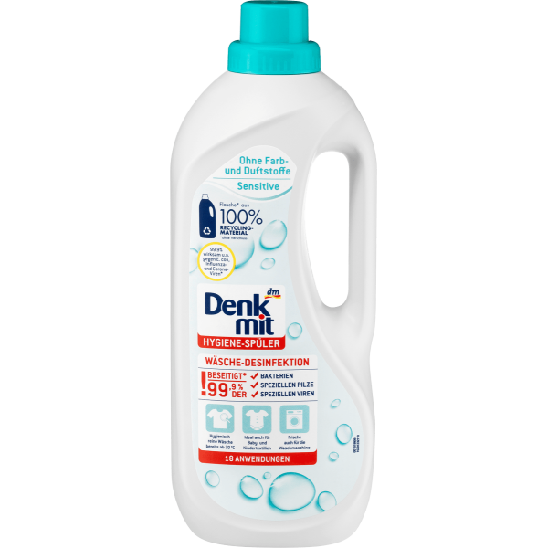 Гігієнічний ополіскувач для білизни дезінфекція білизни Denkmit Hygienespüler, Sensitive, 1.5 L