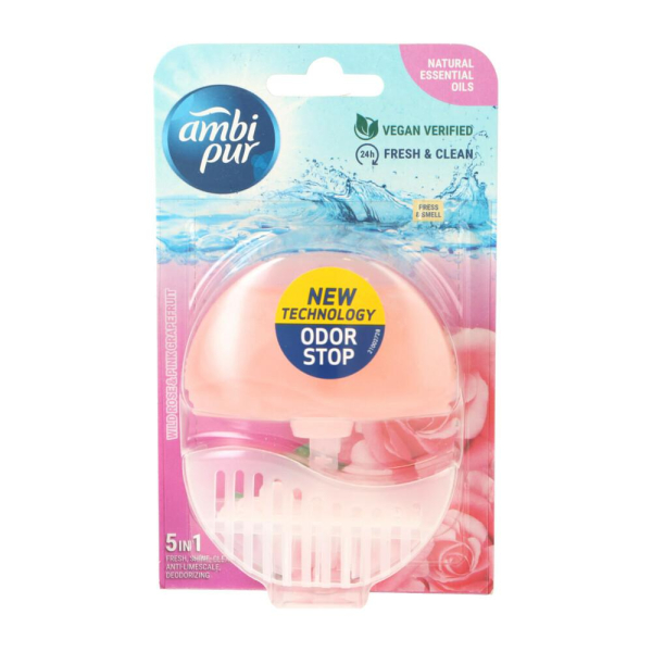 Гелевий підвісний блок Ambi Pur Wild rose & Pink grapefruit 55 мл