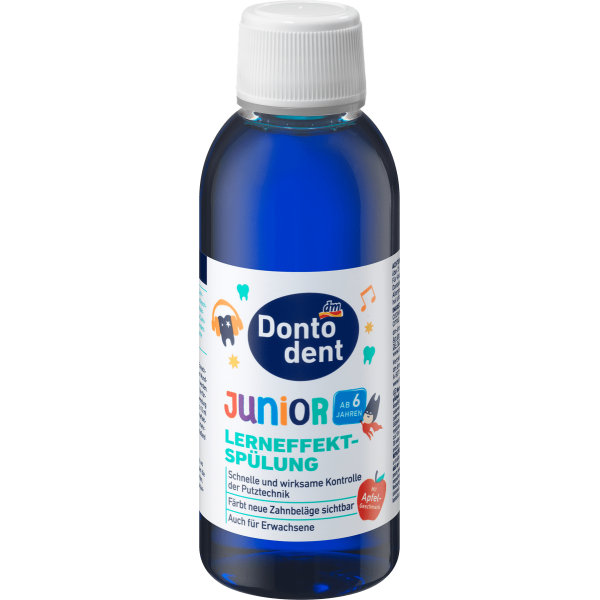 Ополіскувач-індикатор якості чищення зубів Dontodent Junior, для дітей від 6 років, 200 мл