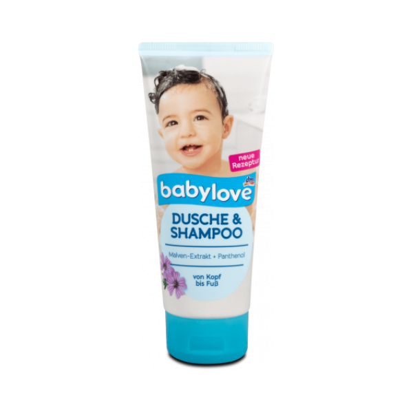 Дитячий шампунь-гель Babylove Malven Extrakt & Panthenol 200 мл
