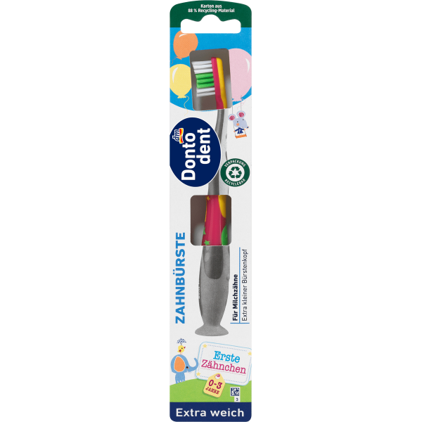 Дитяча зубна щітка Dontodent Extra Soft Перші зуби, від 0 до 3 років, 1 шт