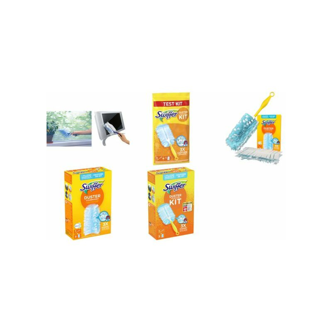 Щітка магніт для збирання пилу Swiffer duster, піпідастр з 3-ма змінними насадками