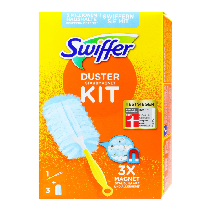 Щітка магніт для збирання пилу Swiffer duster, піпідастр з 3-ма змінними насадками