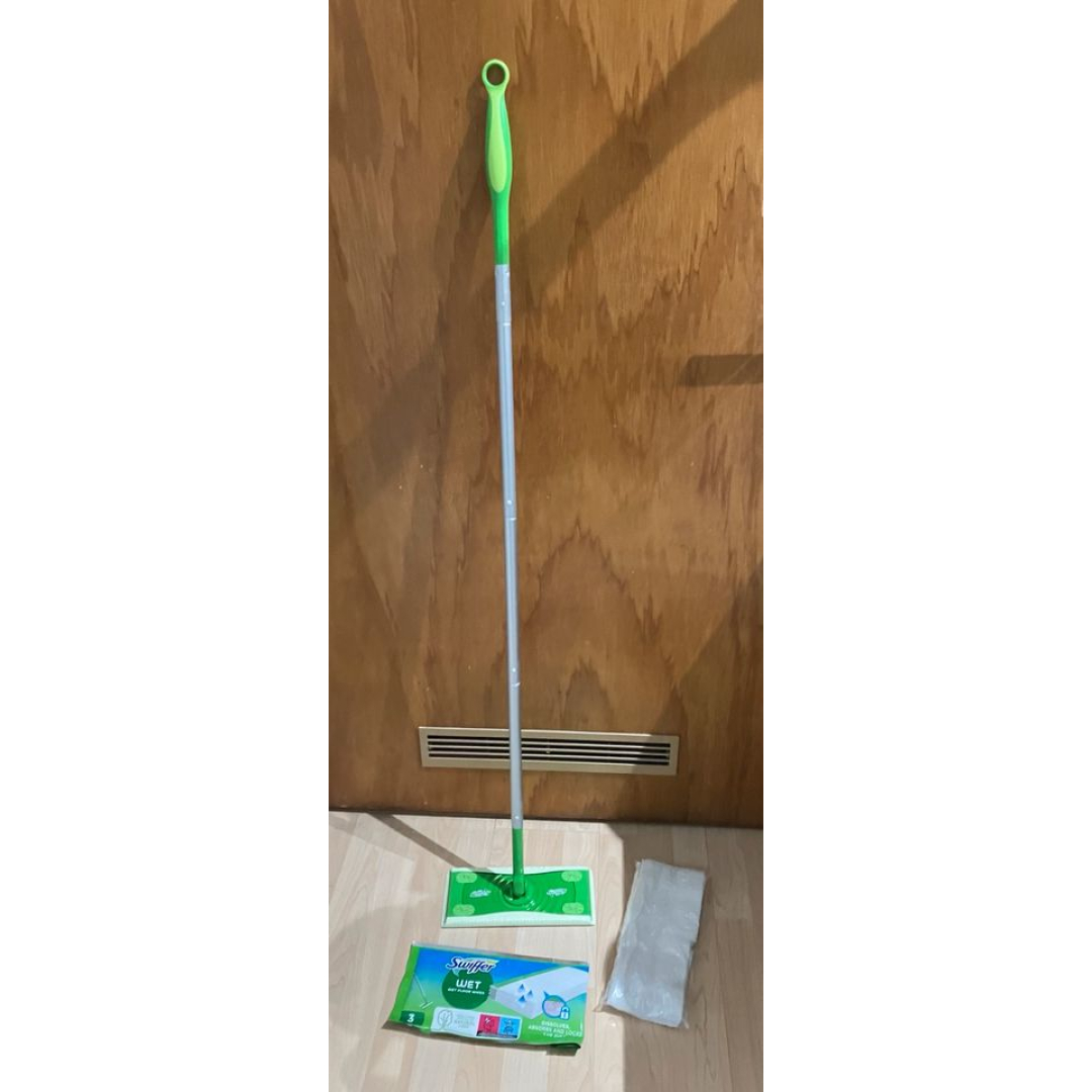 Швабра для миття підлоги Swiffer Kit плюс 8 сухих і 3 вологих серветки для збирання пилу з підлоги