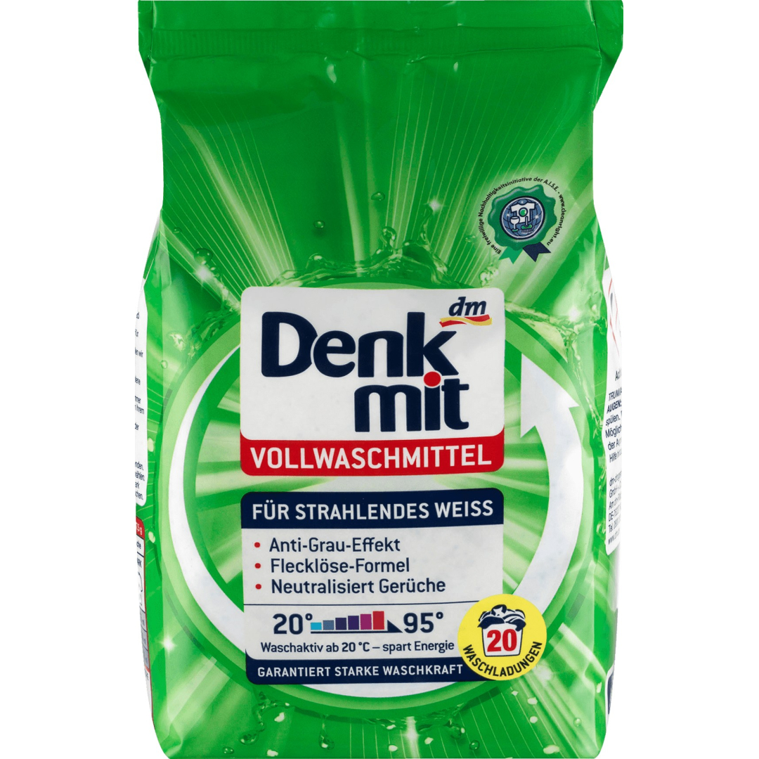 Пральний порошок для прання білих речей DenkMit (20 прань) 1.35 кг
