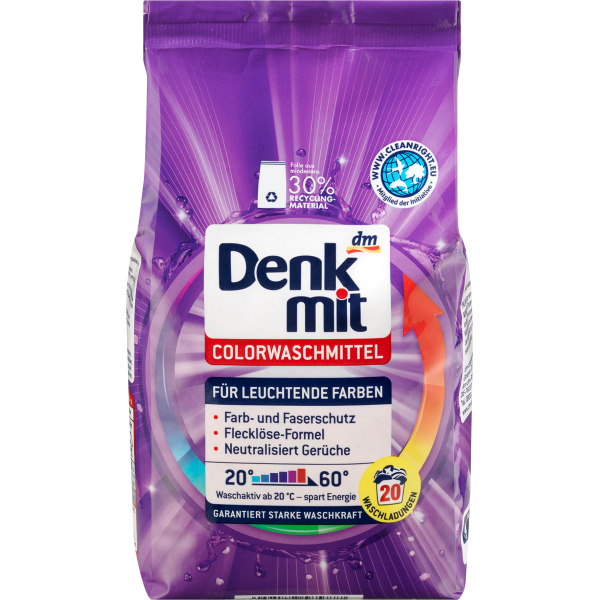 Пральний порошок для кольорової білизни DenkMit, 1,35 кг