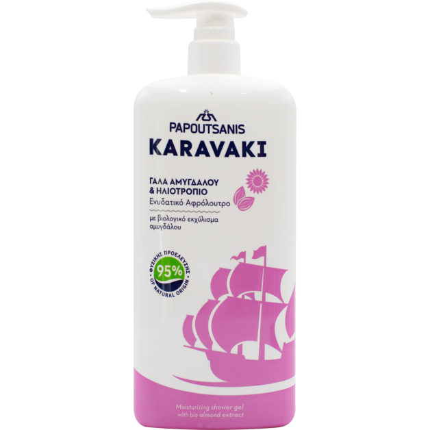 Гель для душу Karavaki Мигдальне молочко й соняшник 750 мл