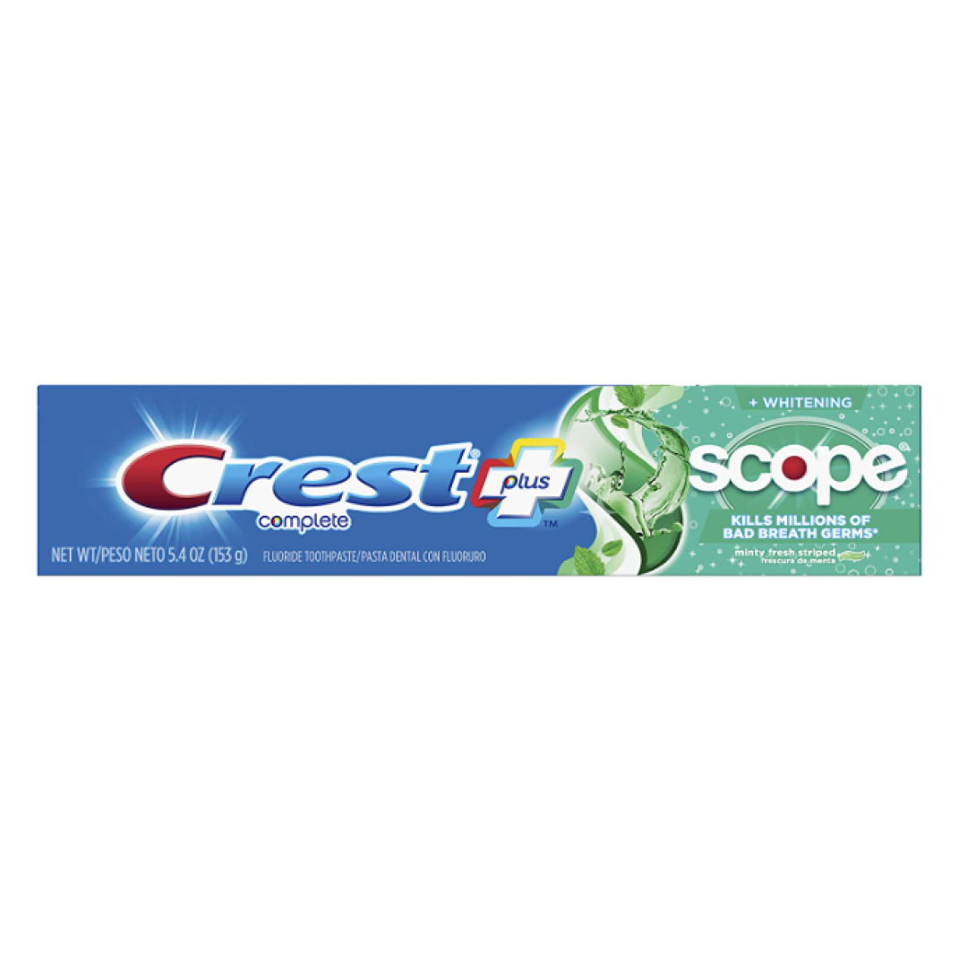 Паста комплексної дії по догляду за порожниною рота Crest Complete Plus Whitening Scope Minty Fresh Striped 155 г