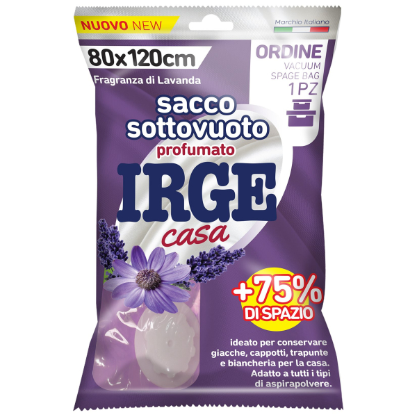 Парфумований вакуумний пакет для одягу Irge Лаванда 80 х 120 см